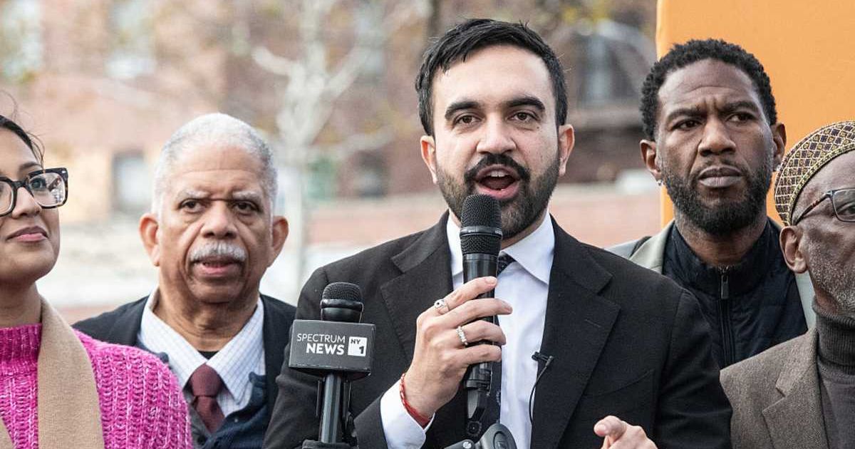A social media rumor claims Zohran Mamdani has said that white residents in the city must pay cash reparations to the descendants of Black slaves (Getty Images)