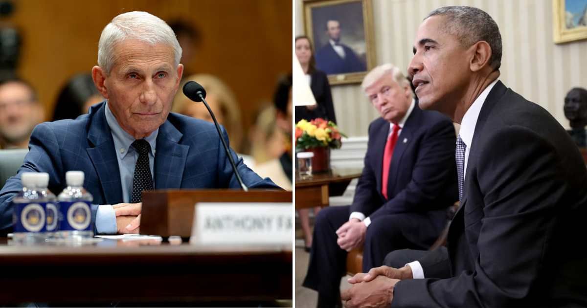 Fauci's released diary entry showed Obama's private remarks during a 2021 phone call about Trump and Trump Jr (Getty Images)
