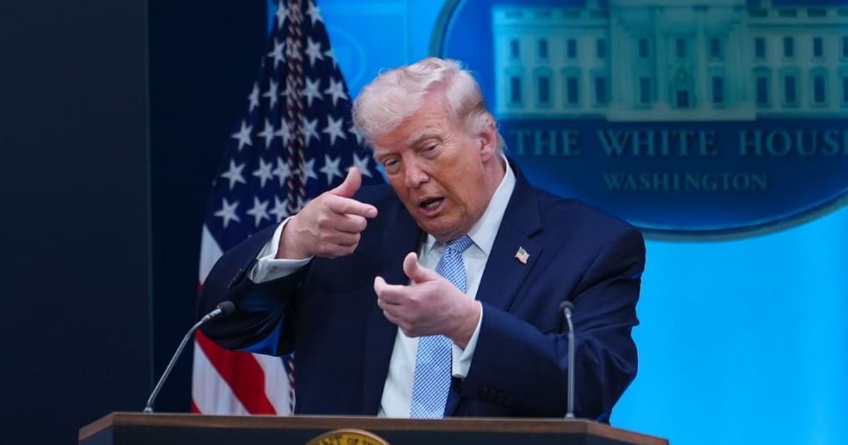 President Donald Trump said at Camp David that the US would ramp up strikes on Iran, warning that the country would eventually reach a breaking point (AP Photo/Julia Demaree Nikhinson)