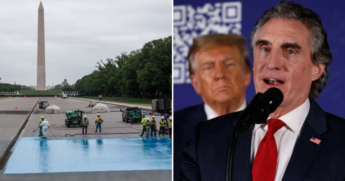 Interior Secretary Doug Burgum defended the administration's vandalism claims after prosecutors moved to dismiss the case against former Olympian David Hearn (Getty Images)
