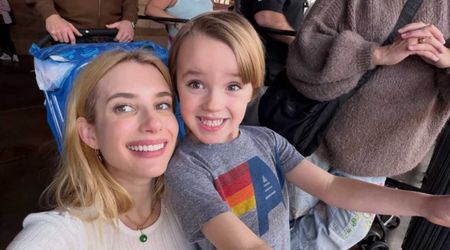 Emma Roberts’ five-year-old son Rhodes walks her down aisle as father Eric misses wedding