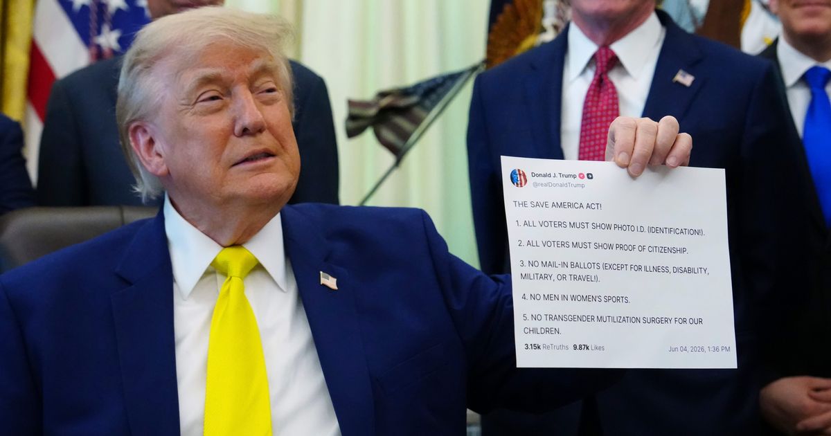 President Donald Trump had displayed a Truth Social post during a White House event in Washington (AP Photo/Julia Demaree Nikhinson/File)