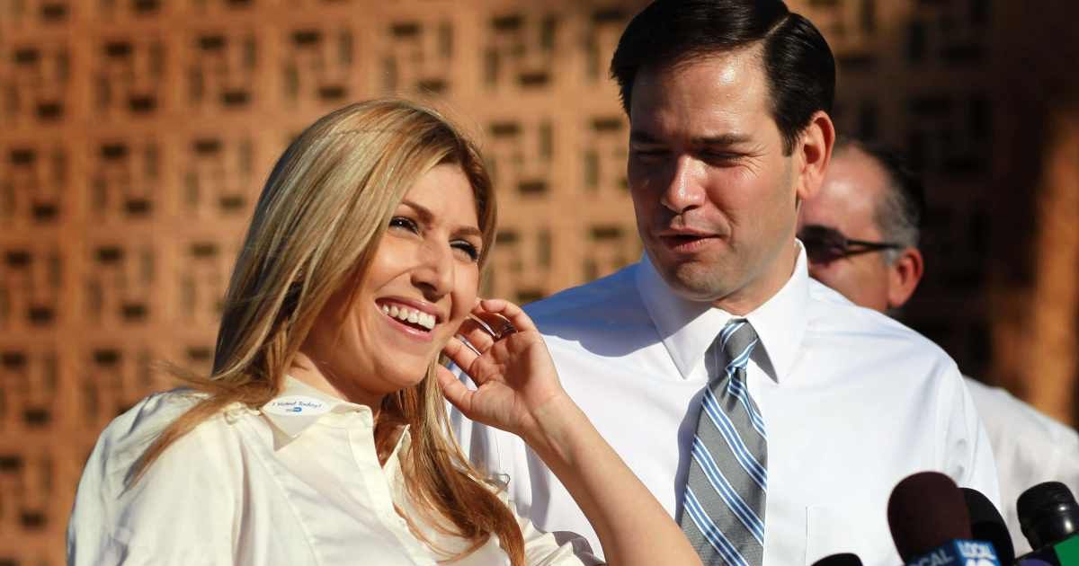 Marco Rubio made the lighthearted remark about his wife Jeanette Dousdebes Rubio during a wide-ranging interview on ‘My View with Lara Trump’ (Getty Images)