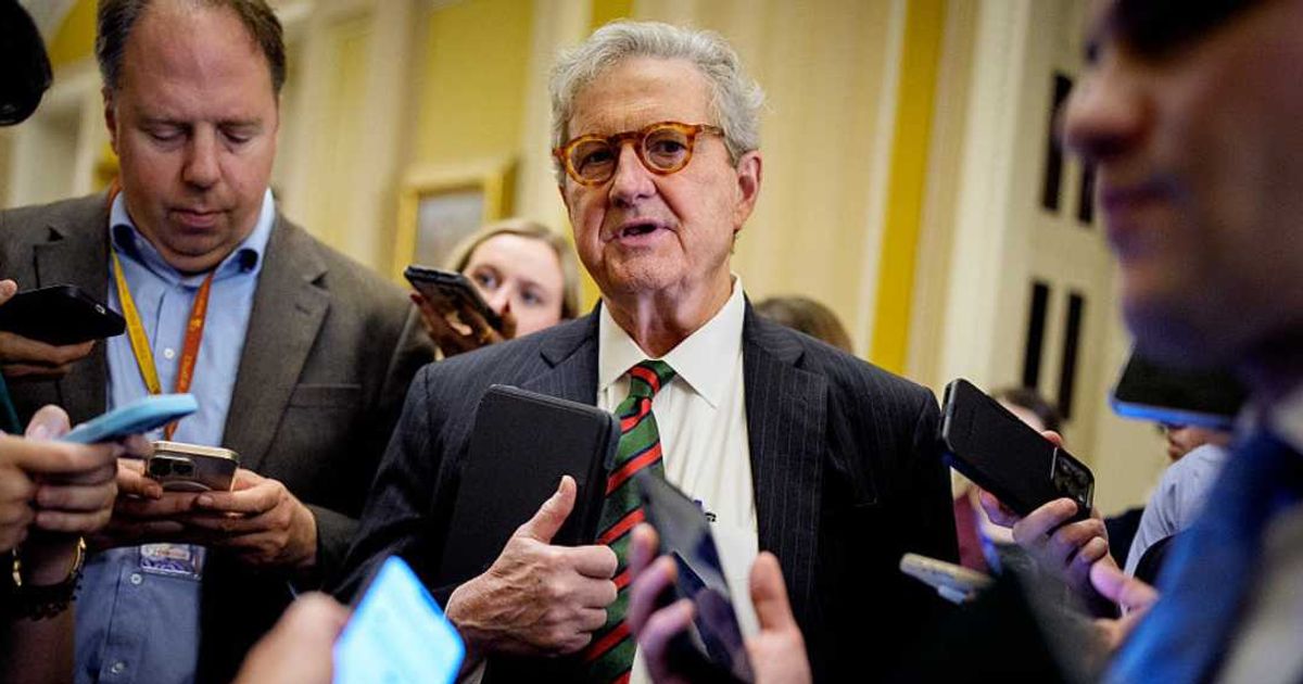 Sen John Kennedy said he was unsure whether President Donald Trump believed his Reflecting Pool claims or was simply thinking out loud (Andrew Harnik/Getty Images)
