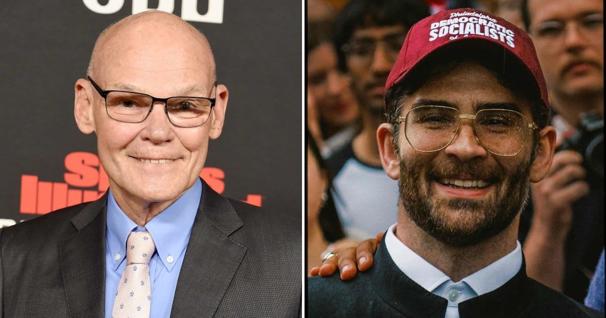 Veteran Democratic strategist James Carville said he wanted no part of a Democratic Party that included Hasan Piker (Getty Images, @hasannabiprod/X)