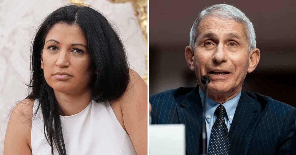 A social media rumor claims Katie Miller, who called for Dr Anthony Fauci's imprisonment, once got medical advice from him (Getty Images)