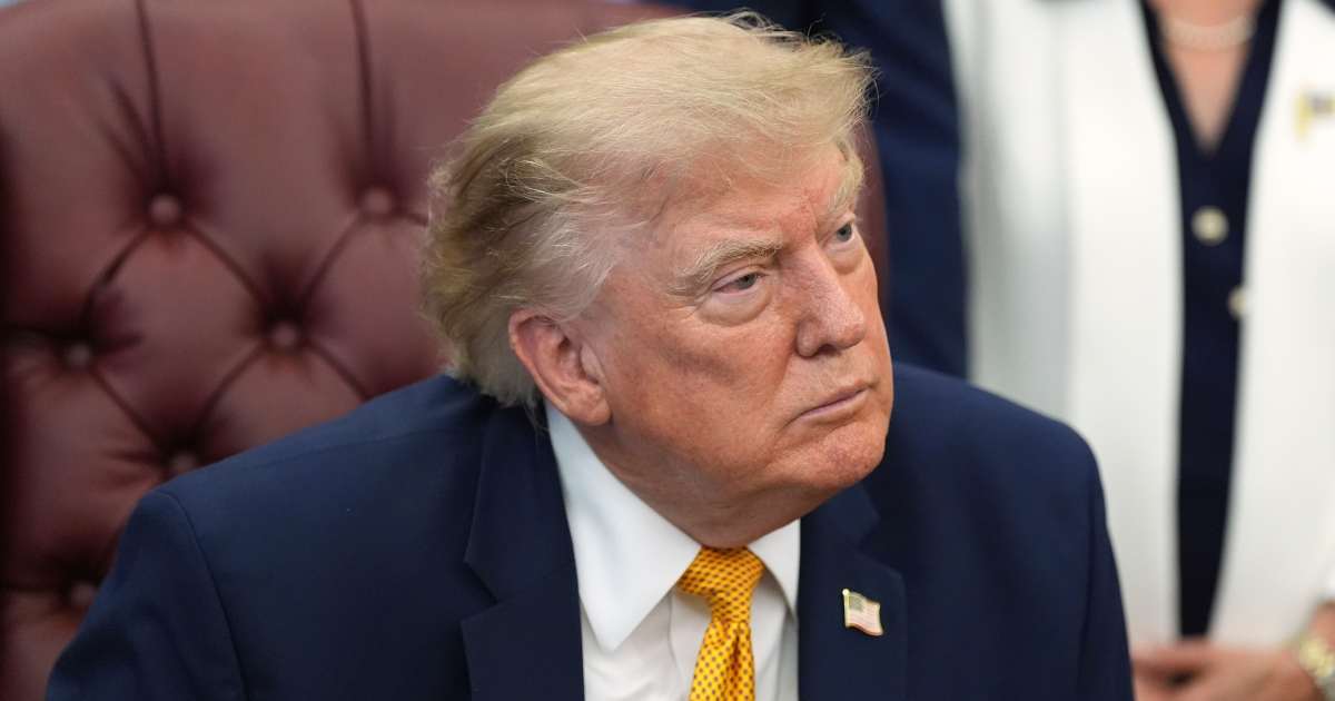 President Donald Trump attacked Democrat-led cities while speaking to reporters during an Oval Office event at the White House on Monday, August 3, 2026, in Washington, DC (AP Photo/Alex Brandon)