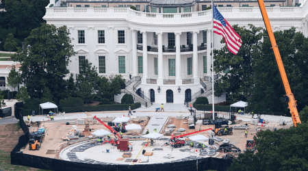 Trump orders White House helipad redesign as crews dismantle weeks of construction