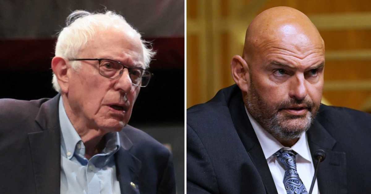 Sen Bernie Sanders sharply criticized Sen John Fetterman during a television interview amid their escalating dispute over former Maine Senate candidate Graham Platner (Getty Images)