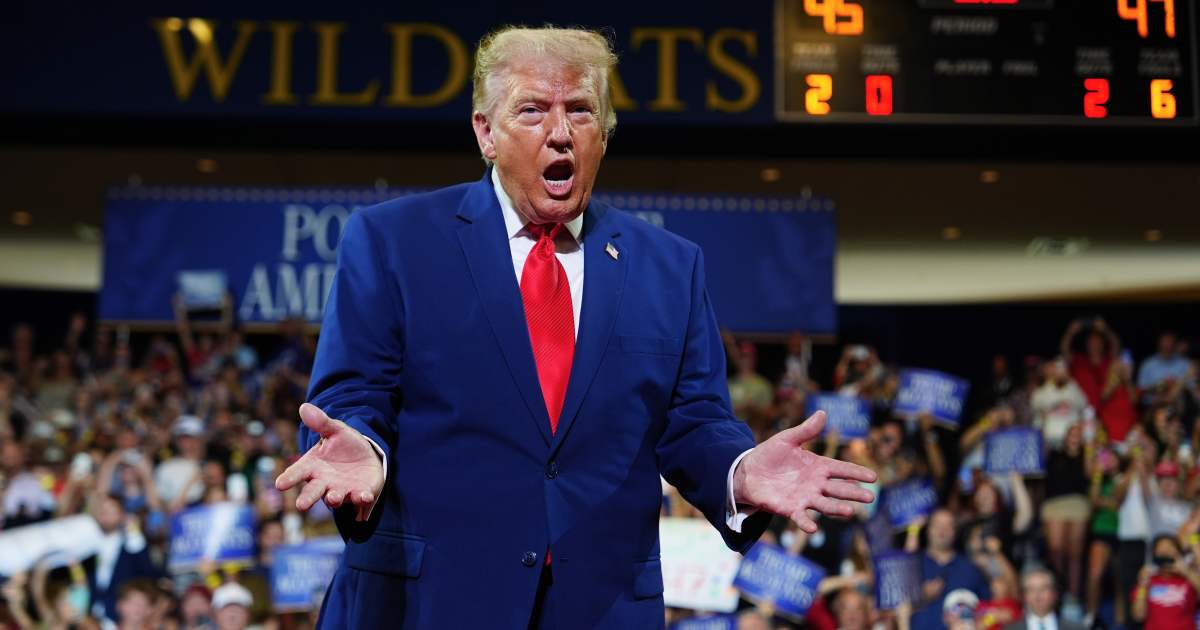 Donald Trump said socialism and communism always lead to decline, arguing cities they govern become dirty and rundown (AP Photo/Julia Demaree Nikhinson)
