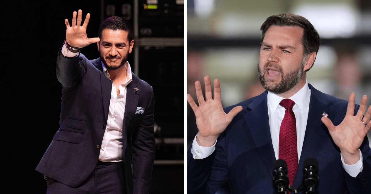 Vice President JD Vance invoked the prospect of a future 'President El-Sayed' after Abdul El-Sayed won Michigan's Democratic Senate primary on Wednesday, August 5 (Getty Images, AP Photo)