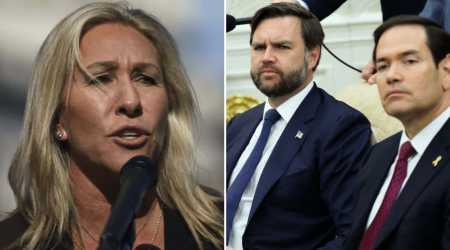 Marjorie Taylor Greene says Trump officials backing Iran War, Epstein cover-up won't win in 2028