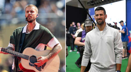 Justin Bieber jokes he's 'superior' to Novak Djokovic at ping pong in Fanatics Fest video