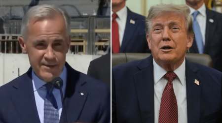 Mark Carney appears to mock Trump after teleprompter malfunctions during press conference