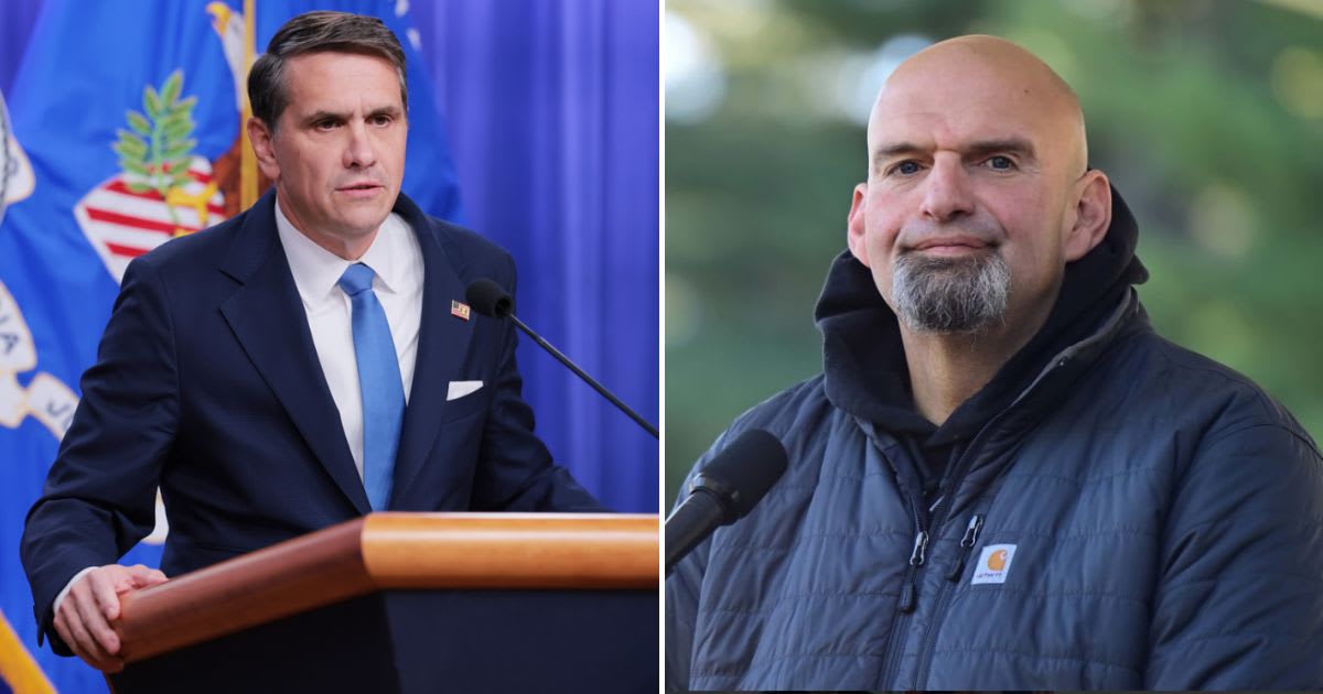 John Fetterman said he would not vote for acting Attorney General Todd Blanche to officially take over the role leading the Department of Justice. (Getty Images)
