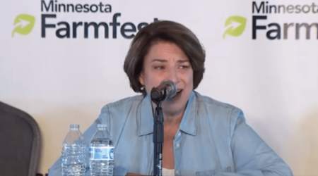 Amy Klobuchar humiliated as viral video shows crowd laughing at her 'border order' claim