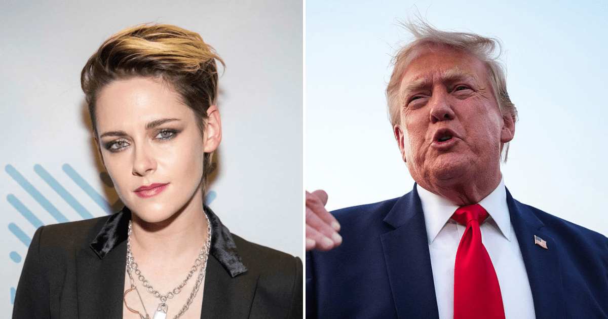 A social media rumor claims Kristen Stewart said that President Donald Trump's policies are forcing her to leave the US (Getty Images, AP Photo)