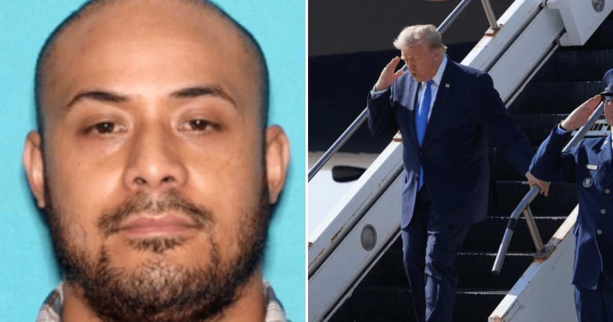 According to investigators, former Marine Jeanine John Taele visited Trump National Golf Club in Rancho Palos Verdes twice before he was arrested (@FBILosAngeles/X,  AP Photo/Mark Schiefelbein)