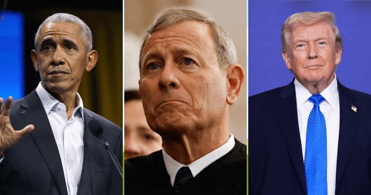 A viral social media post claims Chief Justice John Roberts took payment from Barack Obama before ruling against President Donald Trump (Getty Images, AP Photo)