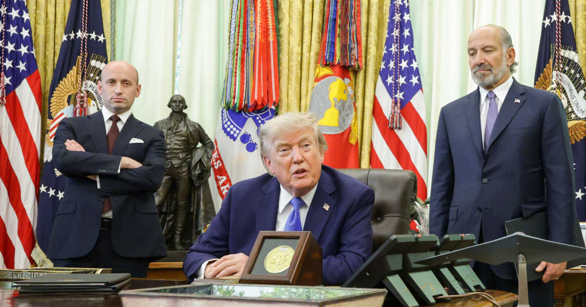 President Donald Trump signed two executive orders seeking to limit US birthright citizenship on August 6, 2026 (Getty Images)