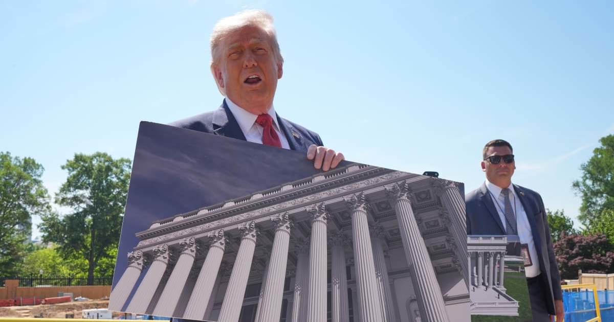 In a 2-1 ruling, a three-judge US Court of Appeals panel held that President Donald Trump lacked authority to build the White House ballroom (AP Photo/Jacquelyn Martin)