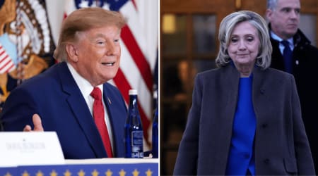Trump mocks Hillary Clinton while announcing $100M for next generation of miners