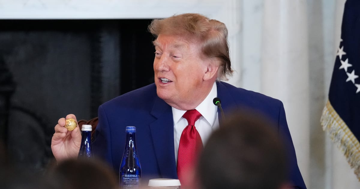 President Donald Trump during a roundtable on the American mining industry at the  Department of State on August 7, 2026, in Washington, DC (Getty Images)