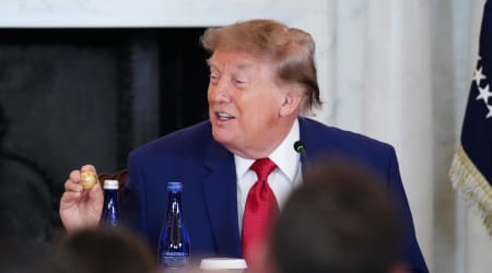 'I'm liking the chandeliers': Trump jokes about removing State Department decor for White House