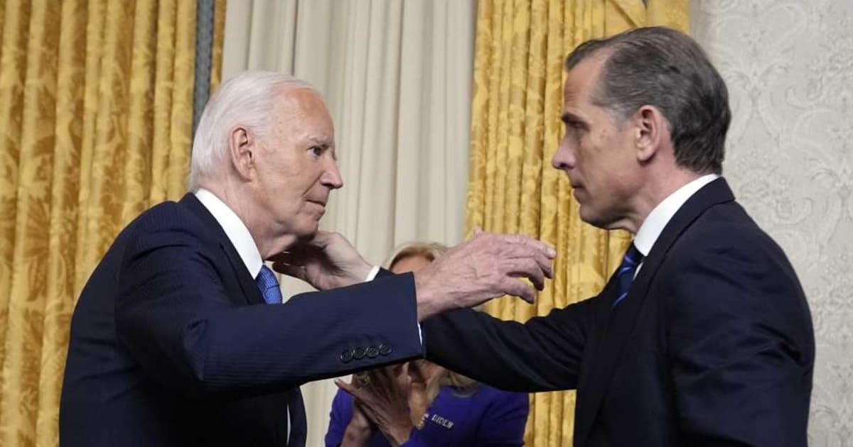 Hunter Biden acknowledged the pain his 'fall' brought into his father Joe Biden’s life during an interview with BBC Newsnight (Getty Images)