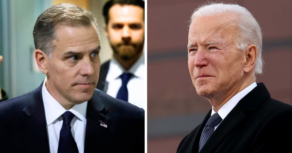 Hunter Biden became emotional while discussing his father’s condition and the impact it has had on their family (Getty Images)