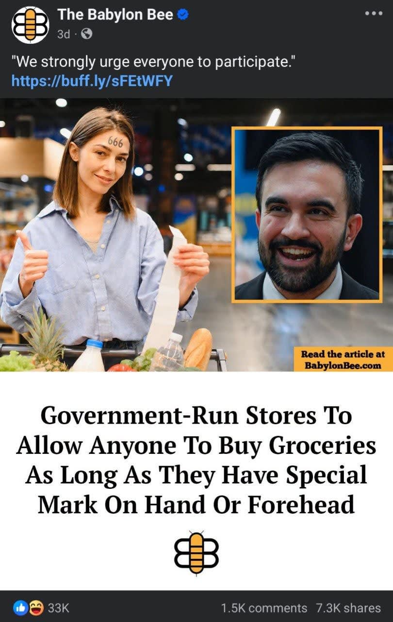 (The Babylon Bee/Facebook)