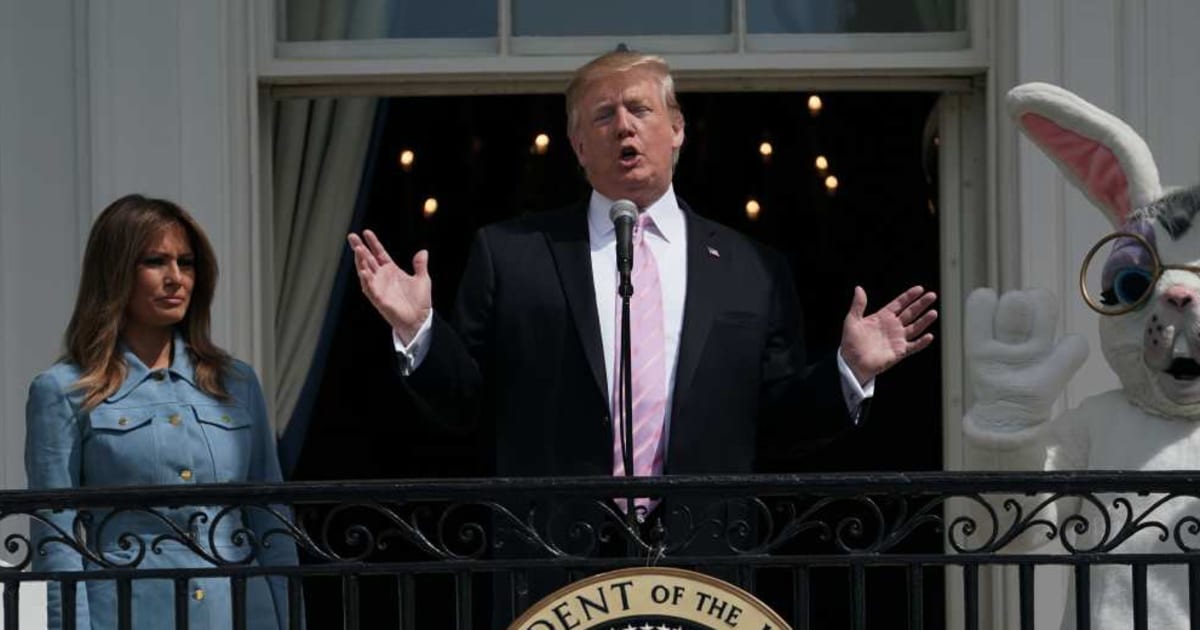 President Donald Trump speaks on the South Lawn of the White House, April 22, 2019, in Washington, DC. (Alex Wong/Getty Images)