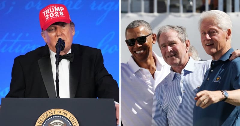 Trump goes unmentioned but not overlooked as Clinton, Bush and Obama pen essays on US presidents