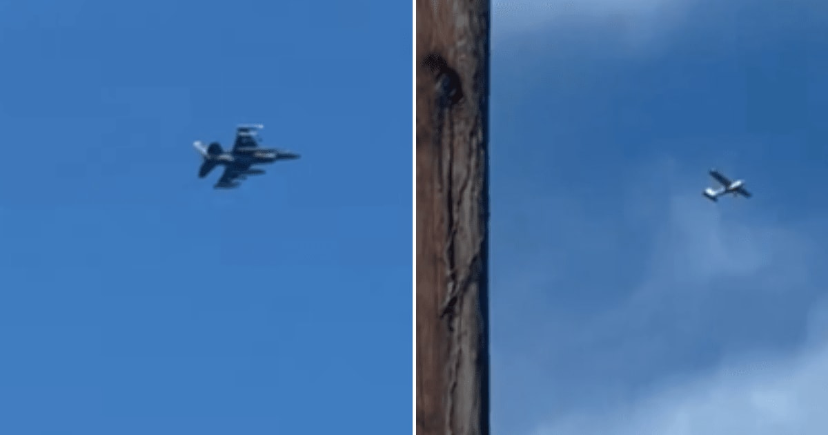 F-16 jets intercepted two planes entering restricted airspace near Bedminster while President Donald Trump was at his golf club (@JoeyGoomba/X)