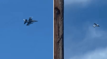 Video shows F-16s intercept jets after airspace breach while Trump is at Bedminster
