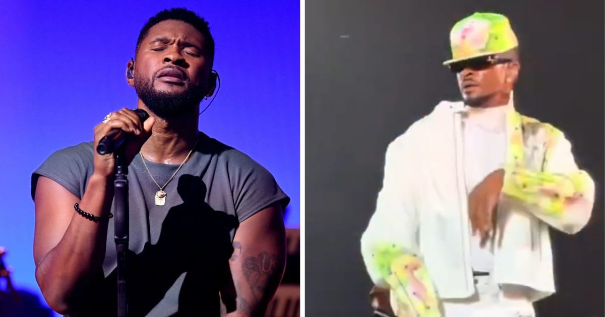 Usher addressed viral body double claims following his R&B concert in New Jersey (Getty Images, @ComplexMusic/X)