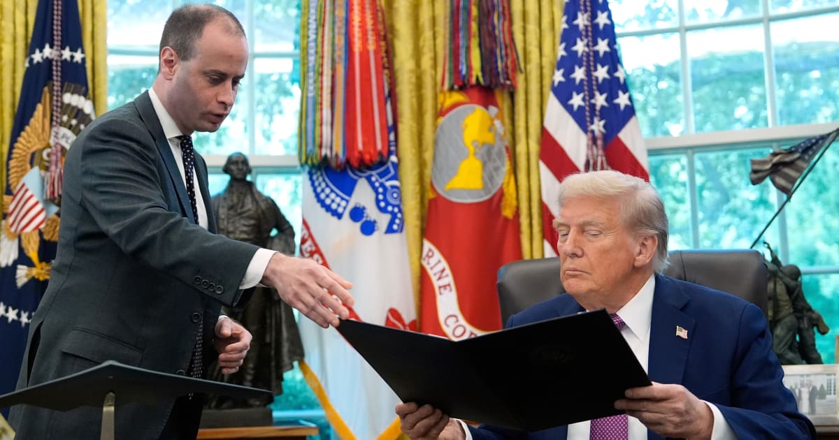 Will Scharf, Donald Trump's former personal attorney, will replace David Warrington as the White House counsel beginning September 1 (AP Photo/Alex Brandon, File)