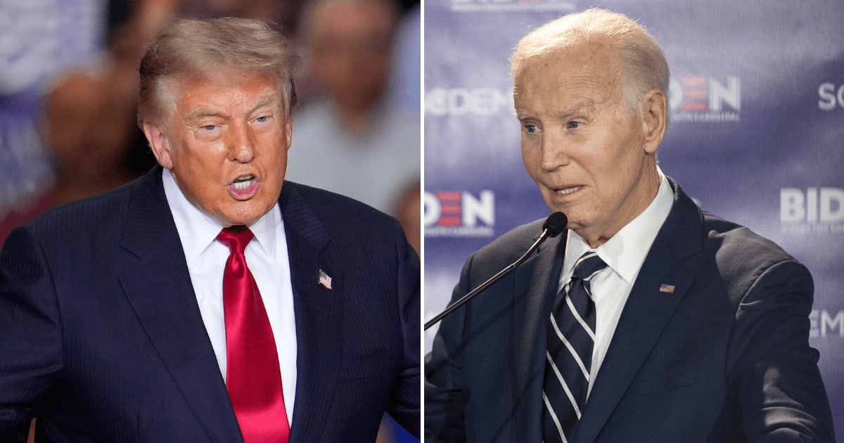 An X post claimed Donald Trump said Joe Biden's cancer was 'destroying' him and that he did not feel bad for the former president (Getty Images)