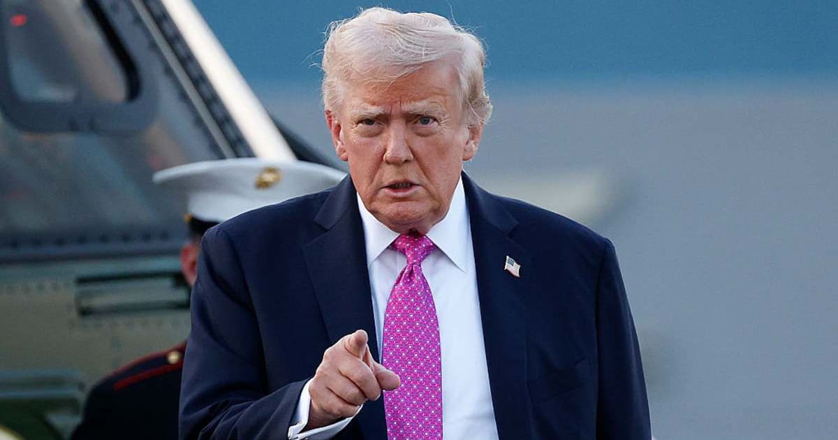 President Donald Trump rejected Iran's compensation request for war damage, saying it had never been raised in earlier negotiations or meetings (Kevin Dietsch/Getty Images)