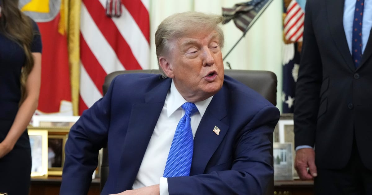 Donald Trump claimed children receive vaccine doses 'the size of a bottle of soda' while signing an executive order changing childhood vaccine recommendations (AP Photo/Jacquelyn Martin)