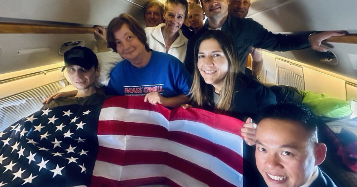 Robert Gilman, a former English teacher, was detained in Russia for 1,666 days after his 2022 arrest for allegedly kicking a police officer (@RealDonaldTrump/Truth Social)