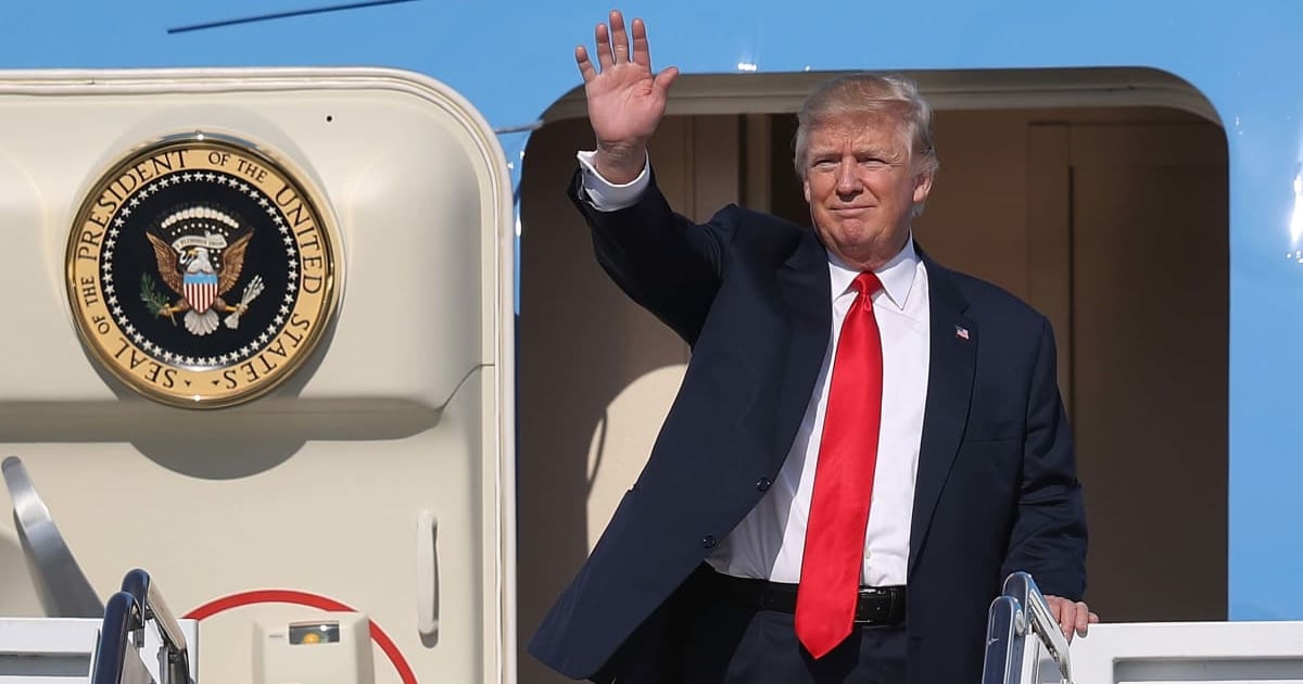 President Donald Trump’s secret aircraft switch during his return from Turkey last month has highlighted the evolving security measures being used to protect him amid heightened tensions with Iran (Getty Images) 