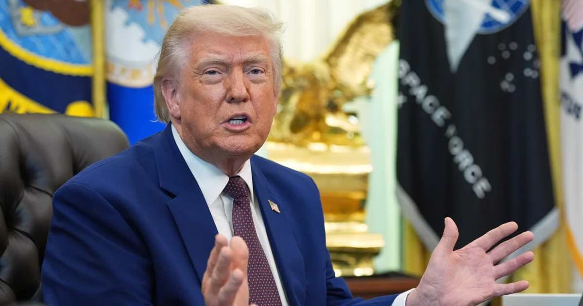 Trump claimed the US has established ‘total control’ over the Strait of Hormuz, one of the world's busiest oil shipping routes. (AP Photo/Alex Brandon)