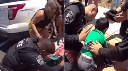 Terrifying moments unfold as cops rush to save choking 3-year-old in intense video
