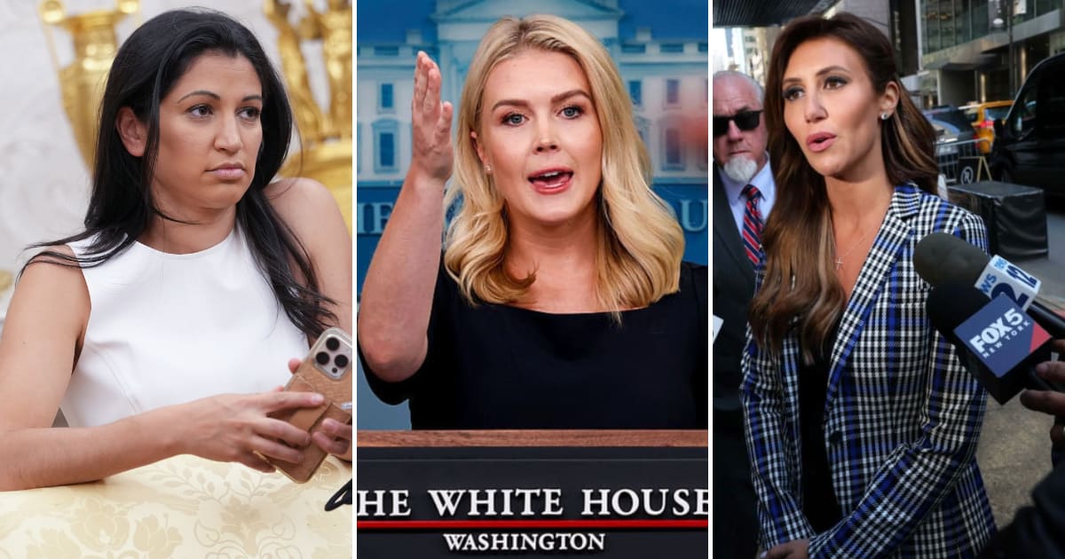 Karoline Leavitt, Katie Miller and Alina Habba were among the names linked to the White House press secretary succession (Getty Images)