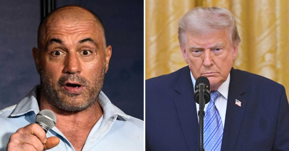 Joe Rogan said the reporters had unknowingly signed up for a potentially dangerous situation without being told that President Donald Trump was no longer aboard (Getty Images, AP Photo)