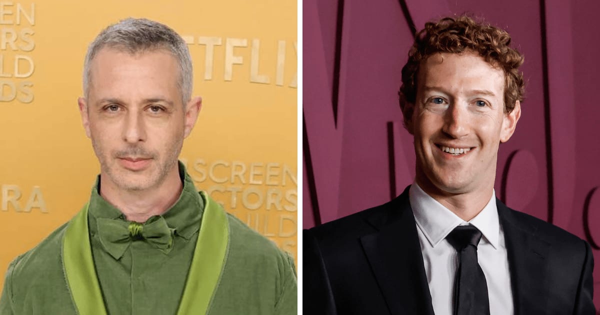 Jeremy Strong said he emailed Mark Zuckerberg before filming, stressing he approached the role with respect, and confirmed the Meta CEO replied (Getty Images)
