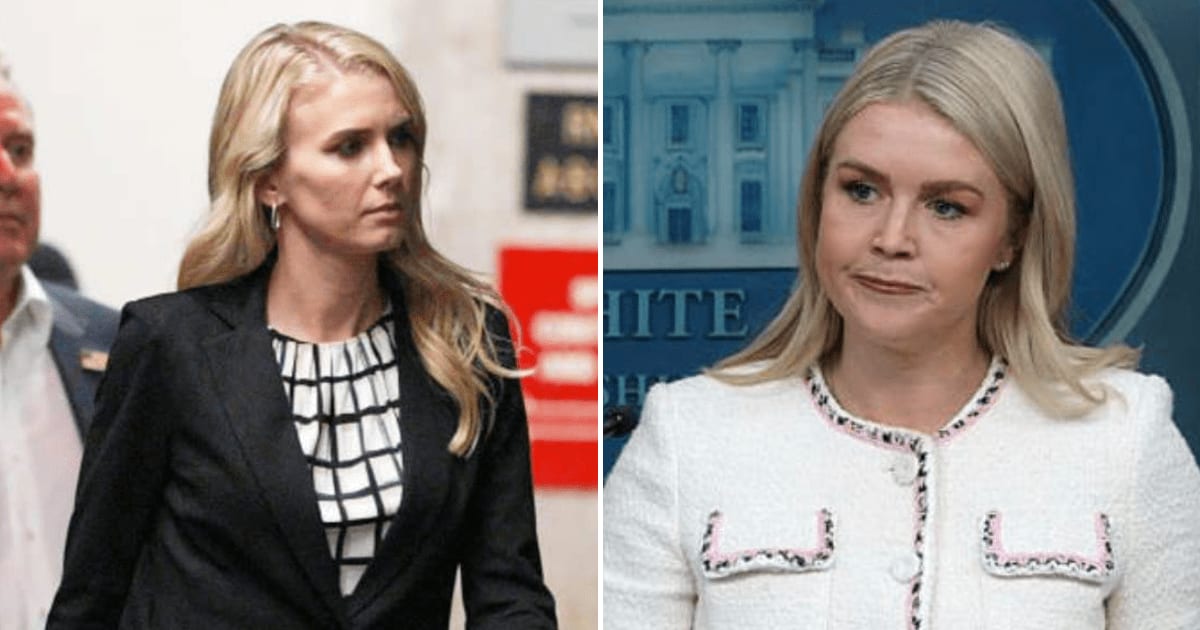 Social media users suggest that Natalie Harp was involved in, caused, or was somehow connected to Karoline Leavitt’s decision to resign as White House Press Secretary (Alex Wong/Getty Images)