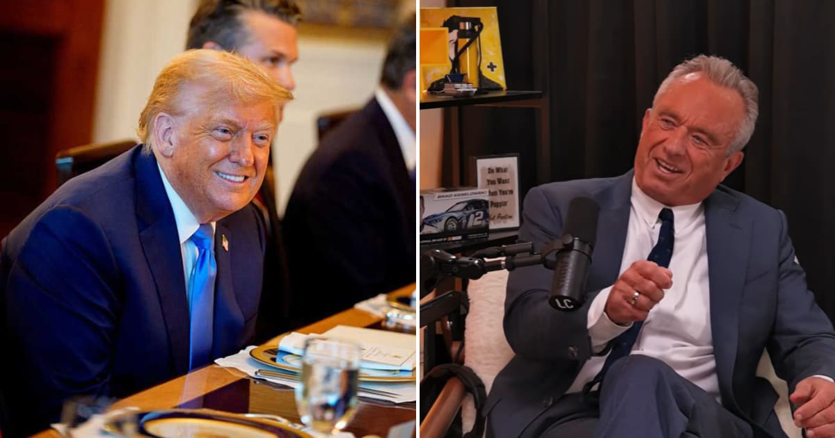 RFK Jr revealed Trump's travel food habits, including his preference for McDonald's and diet coke. (Getty Images, Net Positive with John Crist/Youtube)