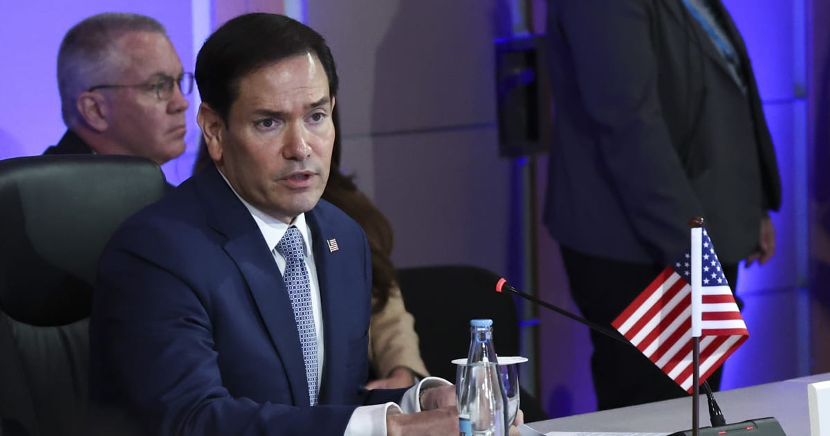 Social media rumors claim Secretary of State Marco Rubio will attend all his future summits remotely following President Donald Trump's secret escape from Turkey (Getty Images)